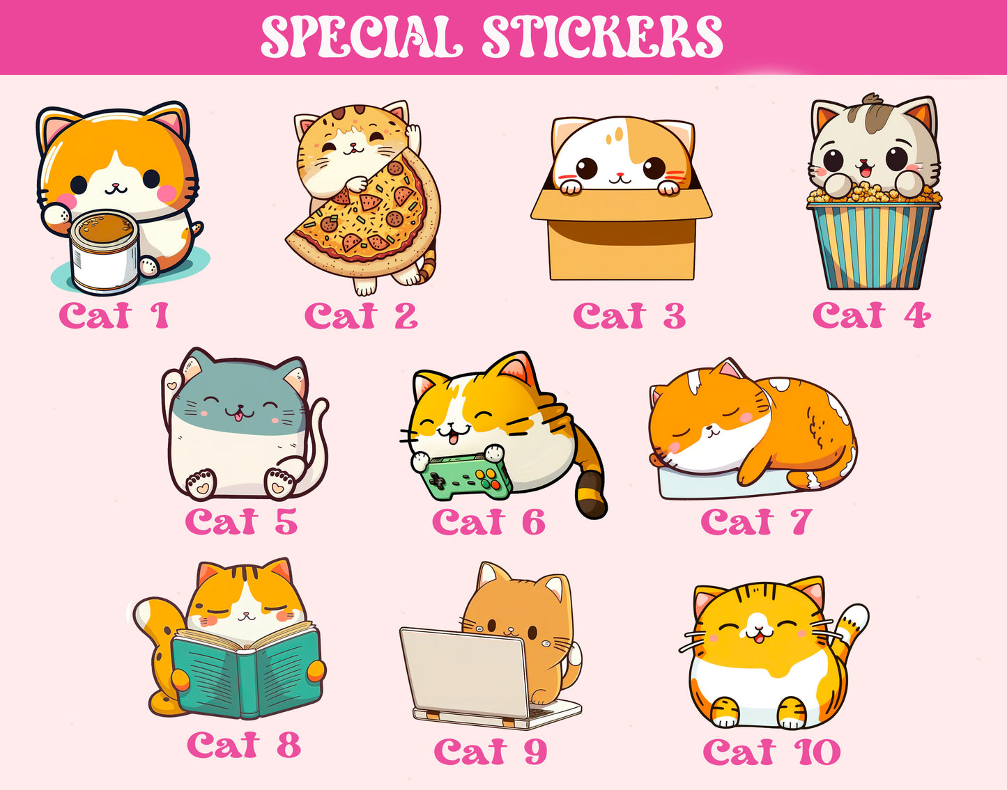 Cat Kawaii Stickers