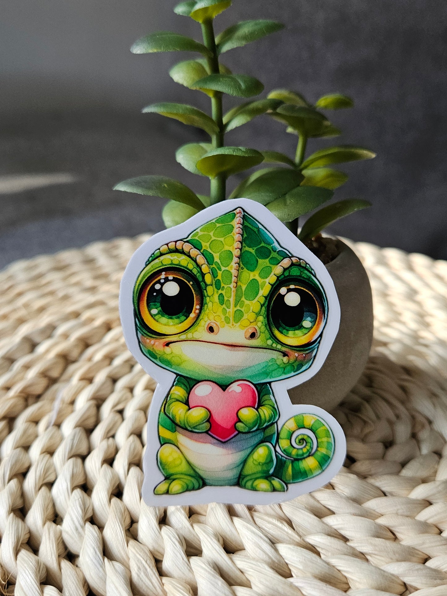 Animal Holding Heart Stickers