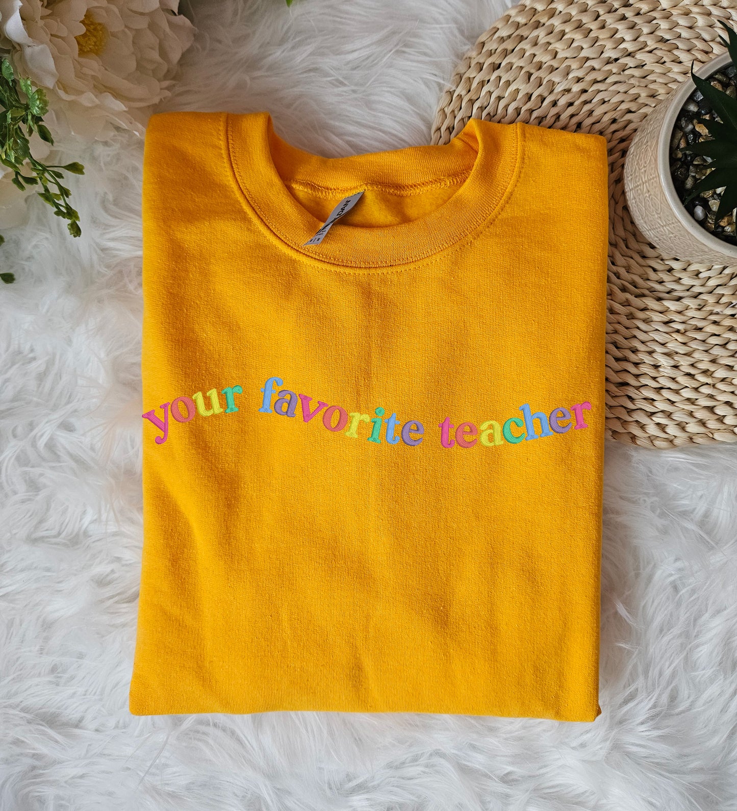 Your Favorite Teacher Embroidered Crewneck