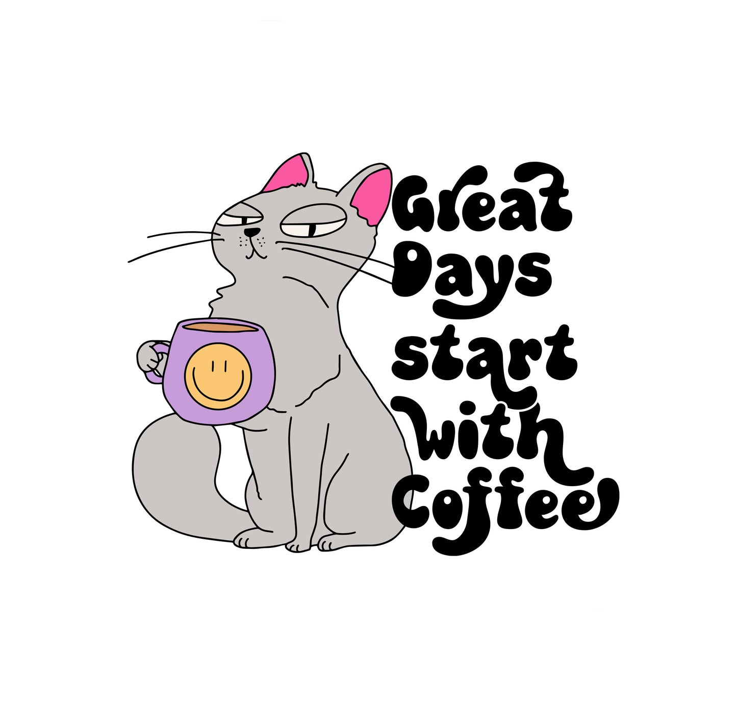Great Days Start With Coffee Sticker