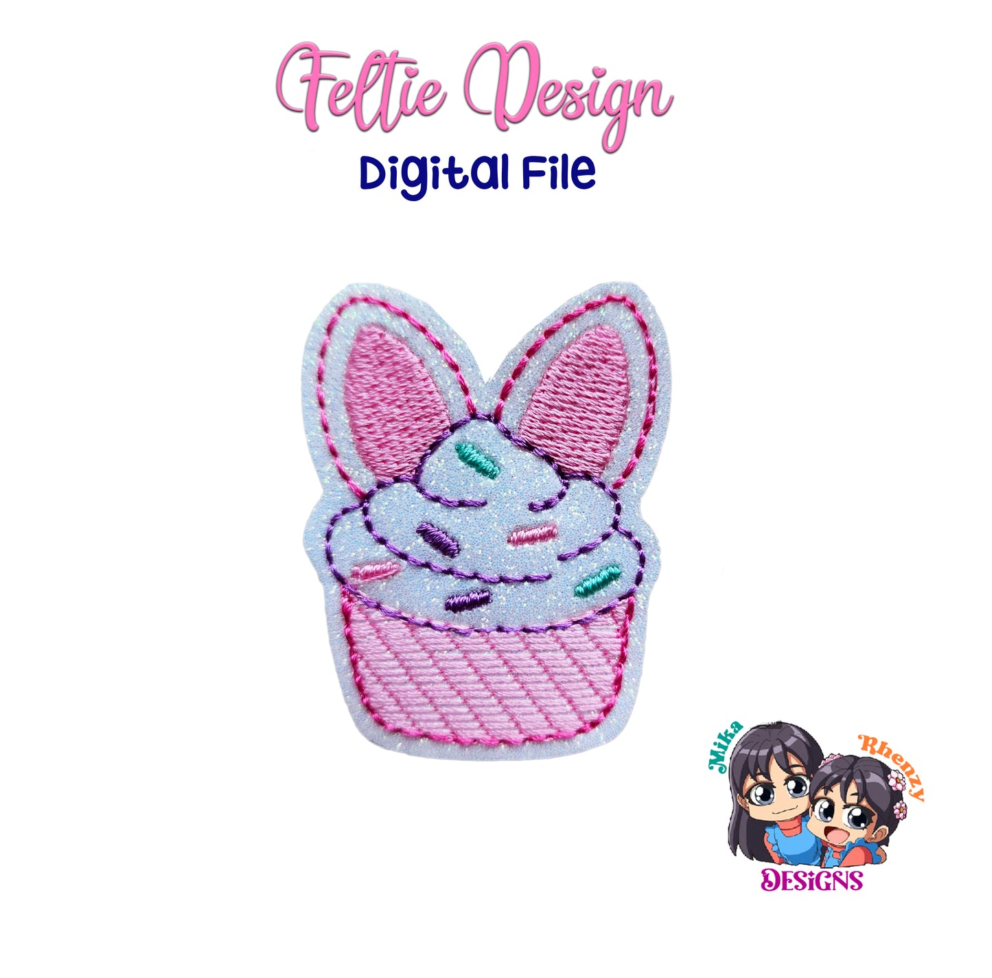 Cupcake Bunny Feltie Design