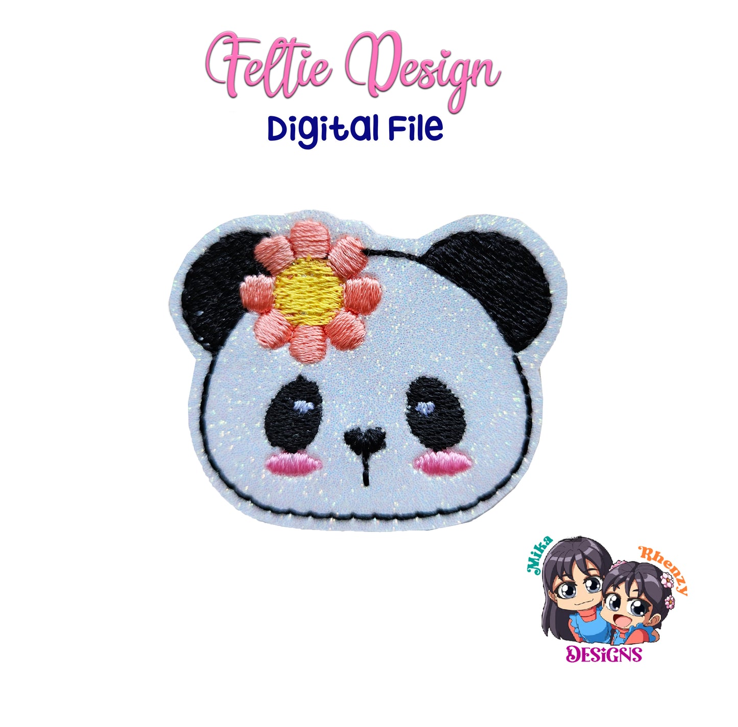 Cute Panda Feltie Design
