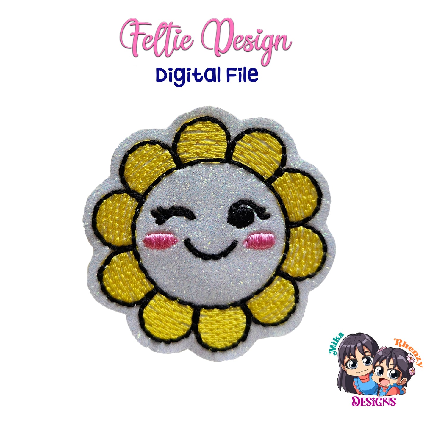 Happy Flower Feltie Design