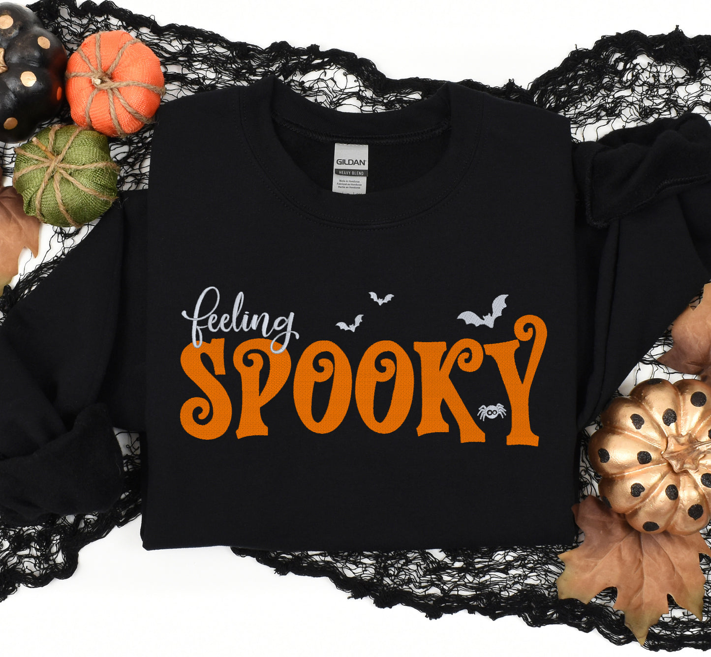 Ghost With Puppies Embroidered Sweatshirt