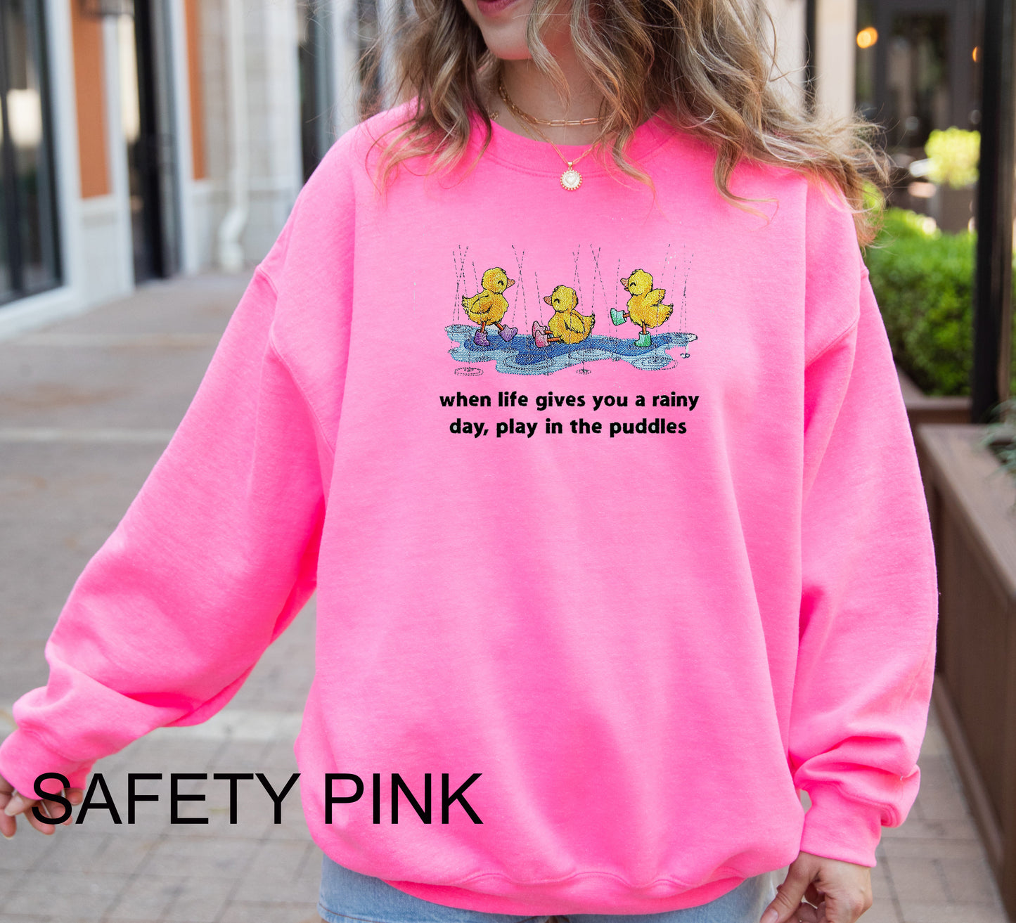 Chicks in the Paddle Embroidered Crewneck Sweatshirt