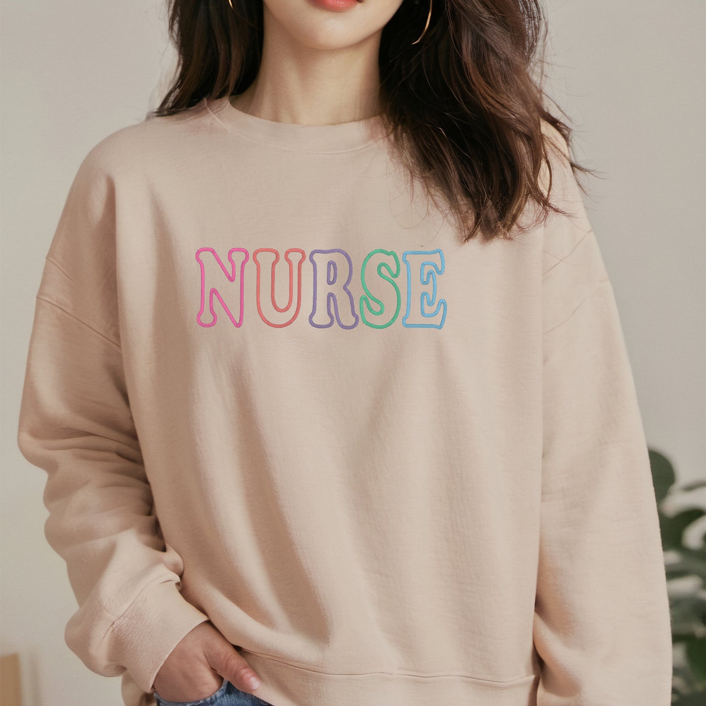 Nurse Embroidered Sweatshirt
