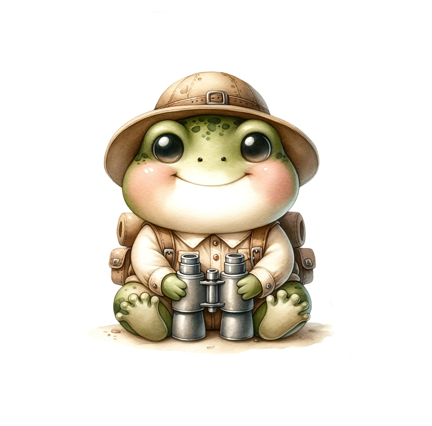 Adventurous Chubby Frog Stickers