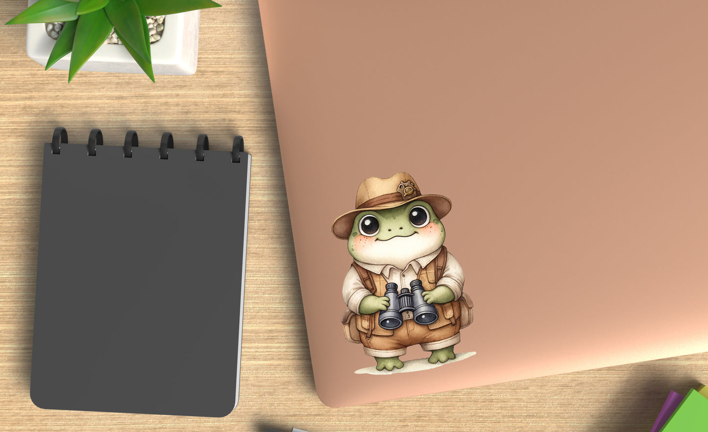 Adventurous Chubby Frog Stickers