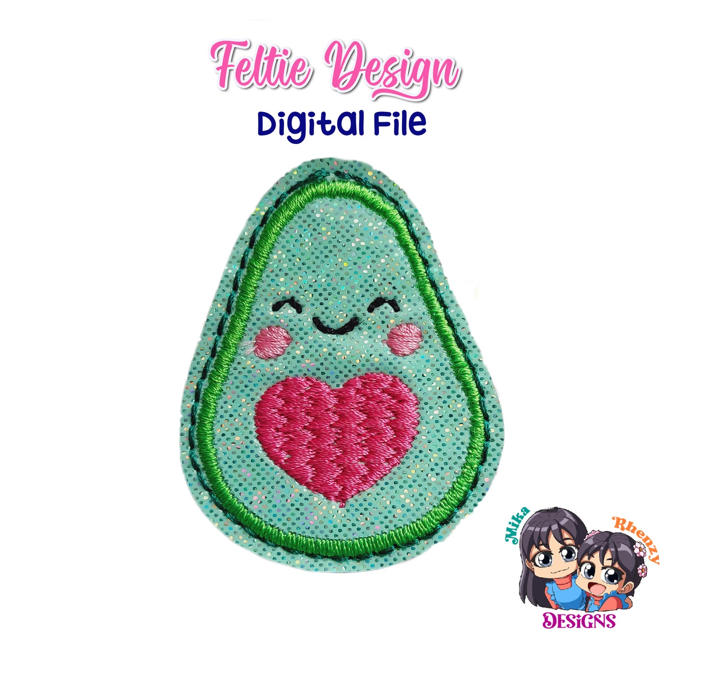 Avocado Feltie DIGITAL FILE