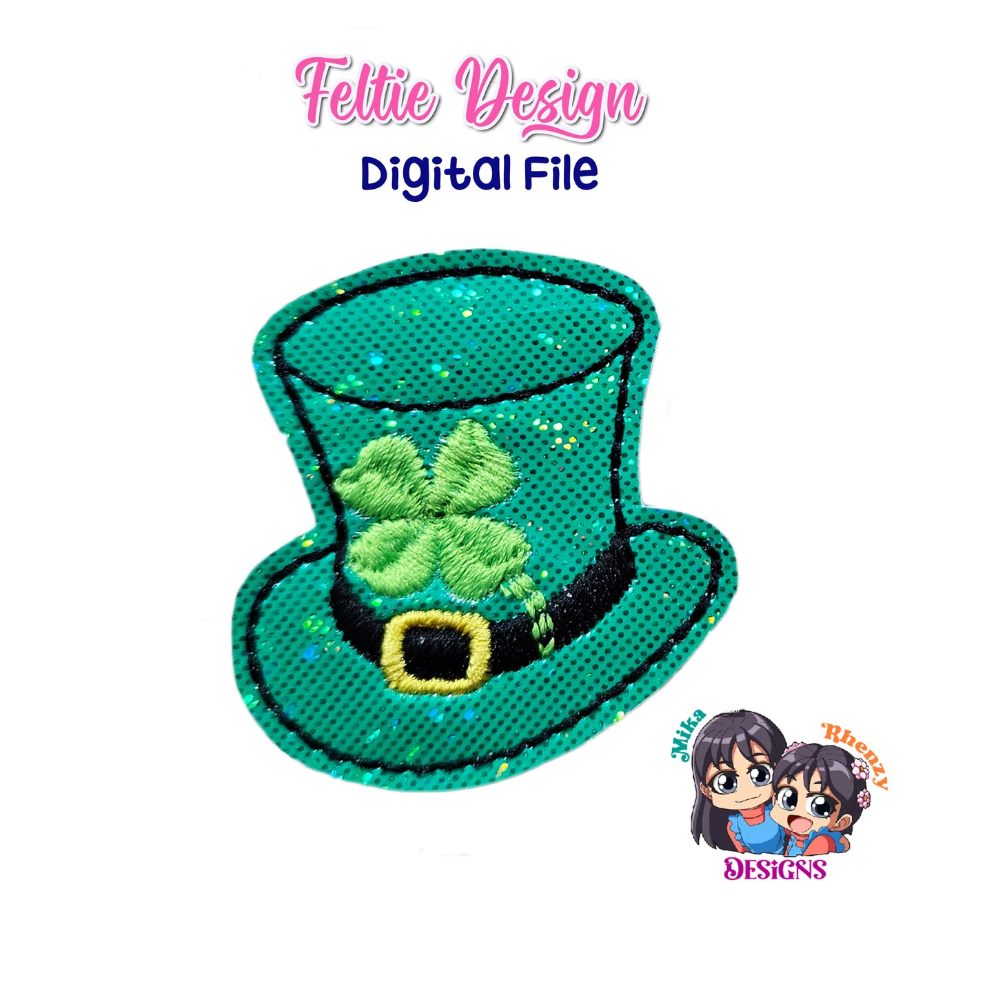 Shamrock Hat Embroidery DIGITAL FILE