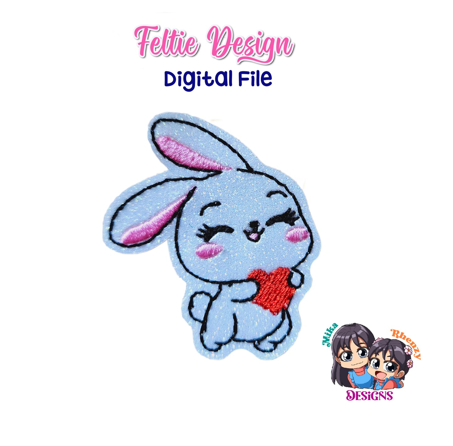 Bunny Embroidery DIGITAL FILE
