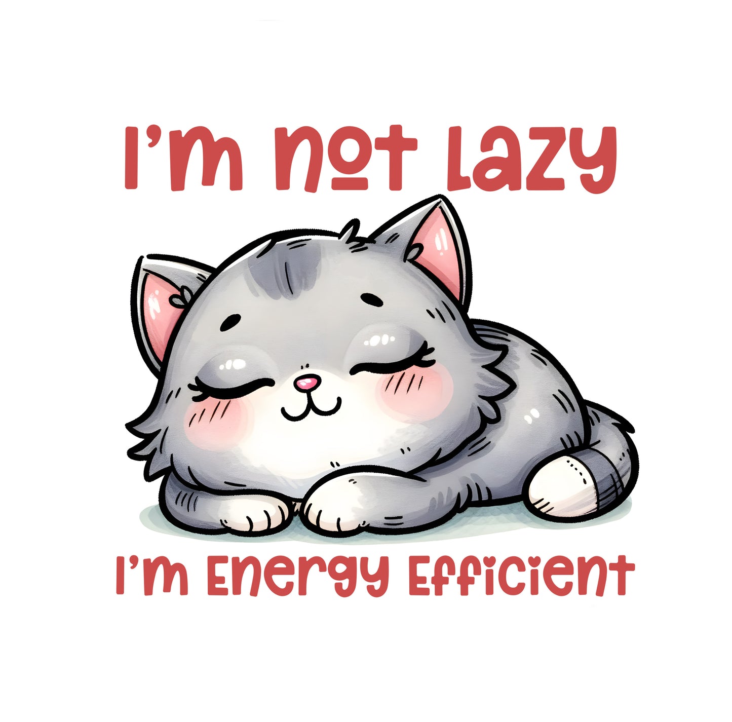I'm Not Lazy I'm Energy Efficient Sticker