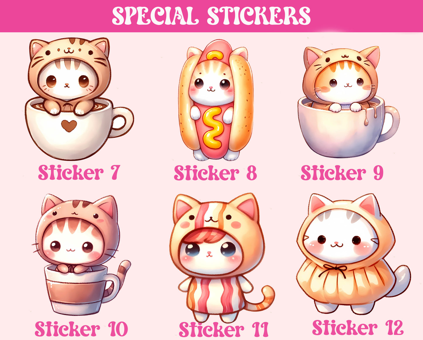 Cats in Costume Stickers