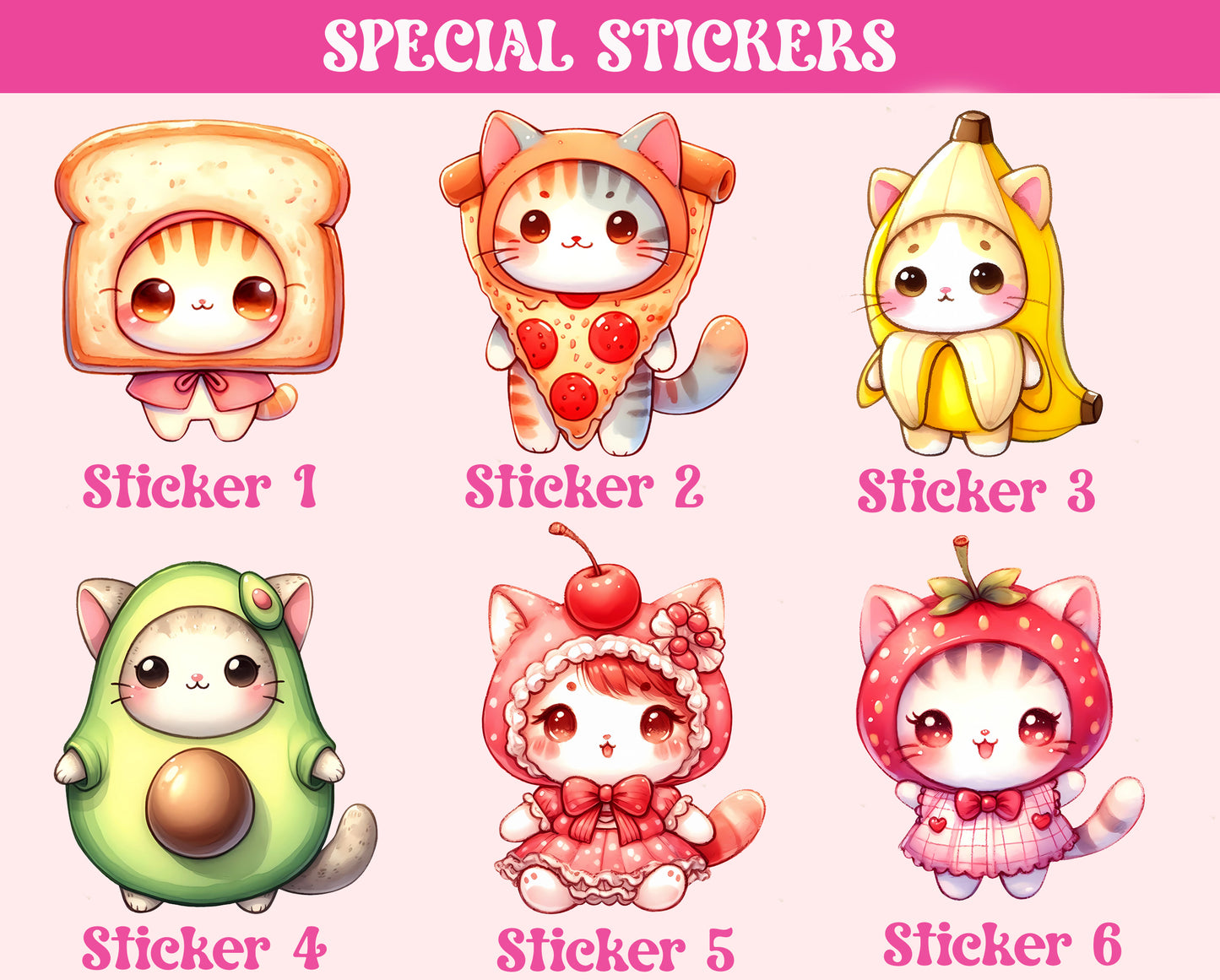 Cats in Costume Stickers