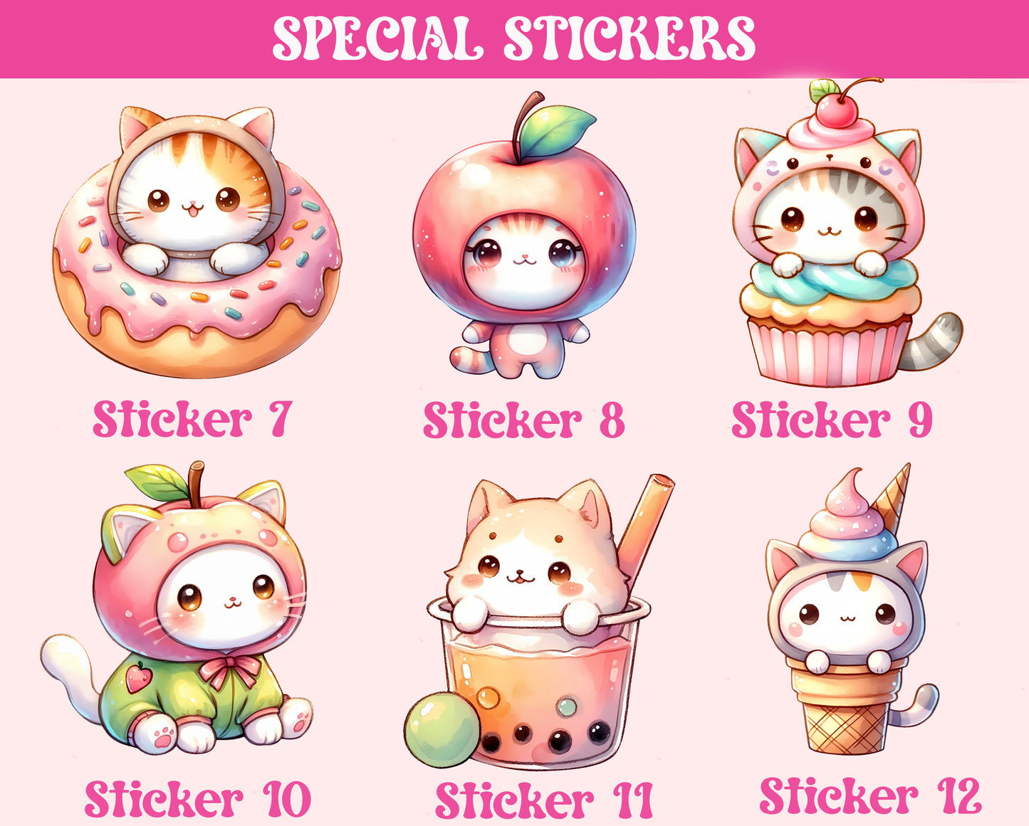 Cats in Costume Stickers
