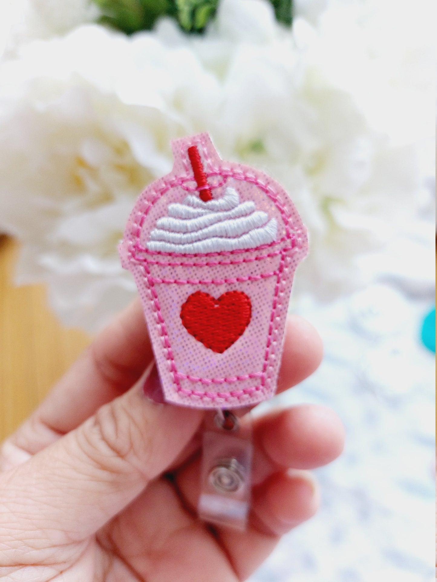 Coffee Cup Badge Reel
