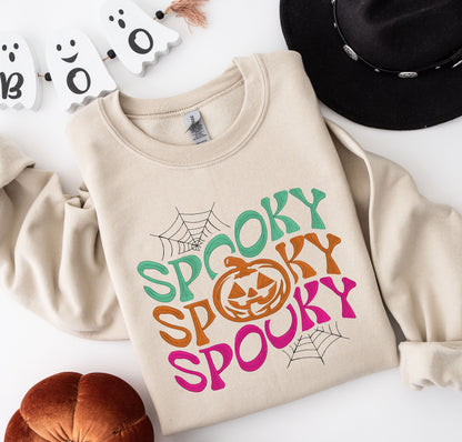 Spooky Embroidered Crewneck Sweatshirt