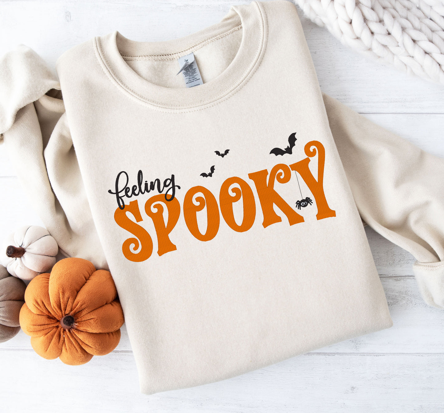 Feeling Spooky Embroidered Crewneck Sweatshirt