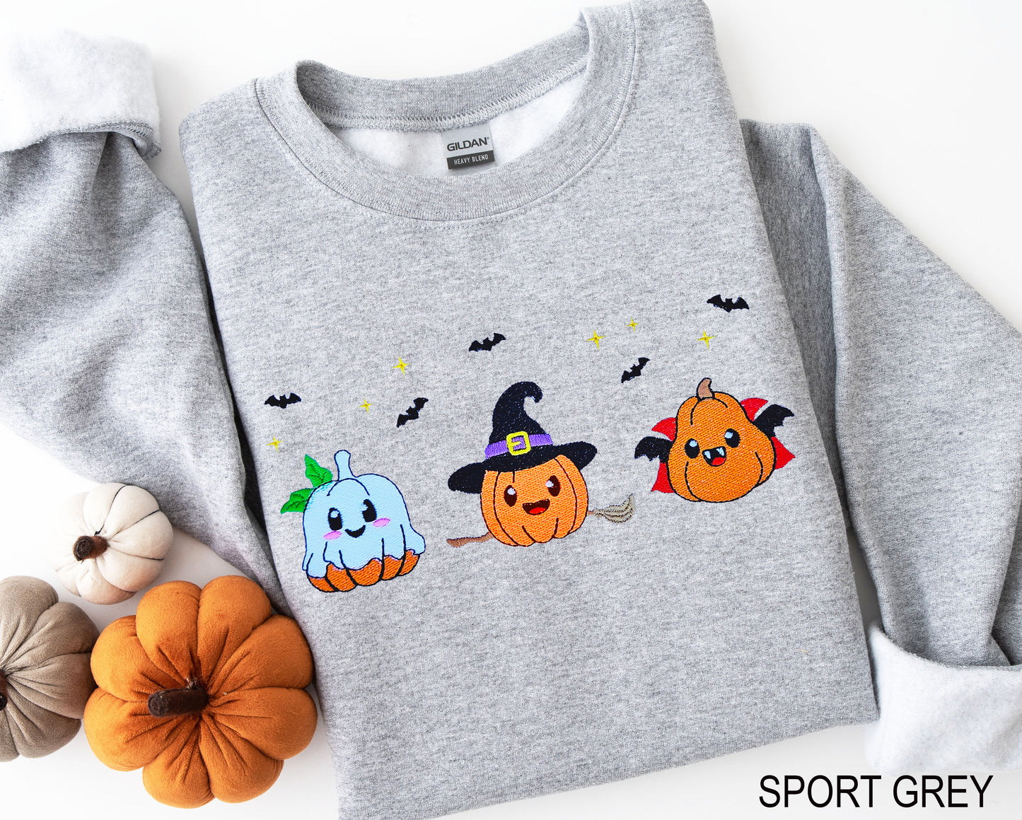 Pumpkin Halloween Embroidered Sweatshirt