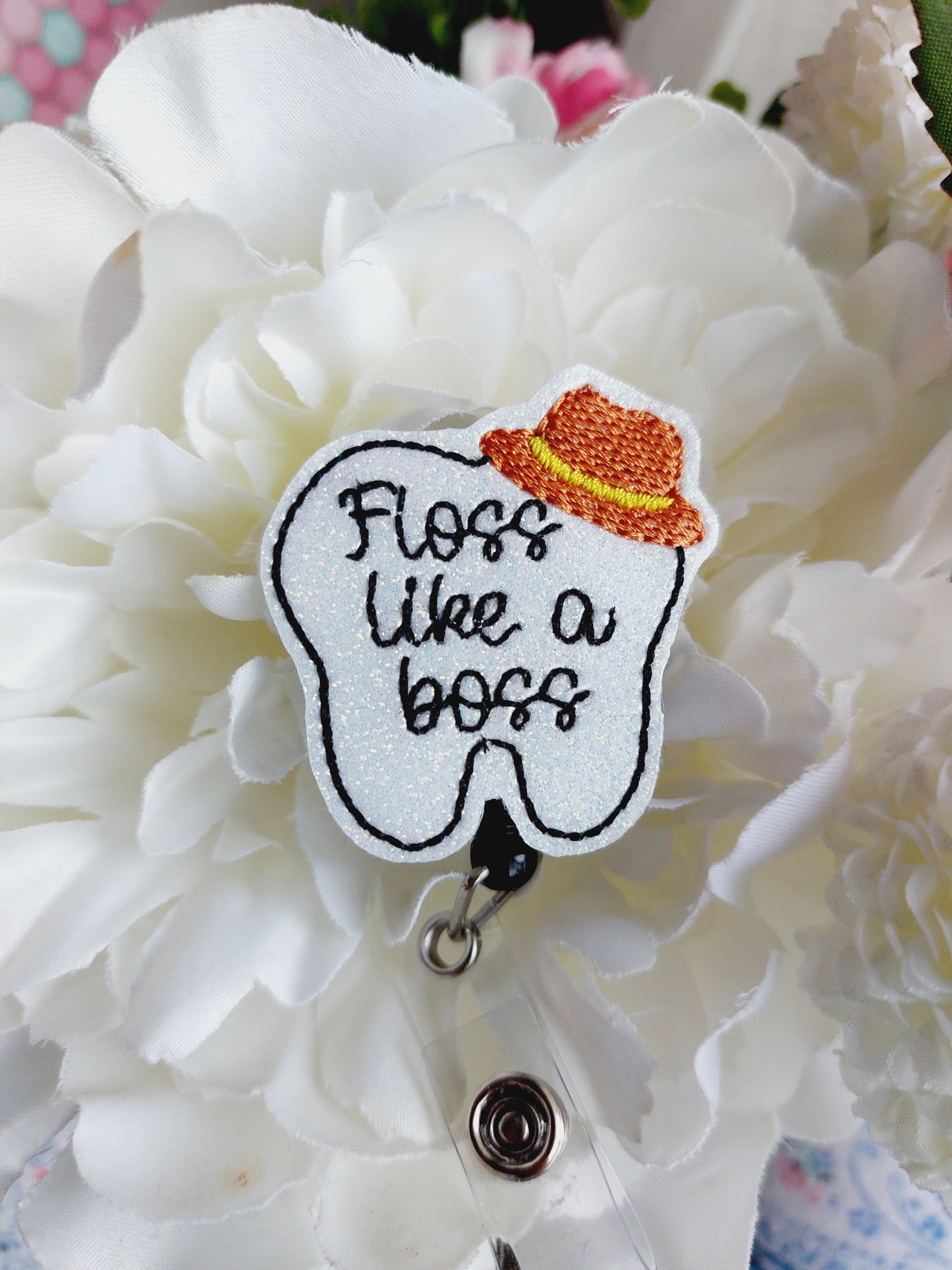 Floss Like A Boss Badge Reel