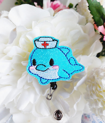 Dolphin Nurse Badge Reel