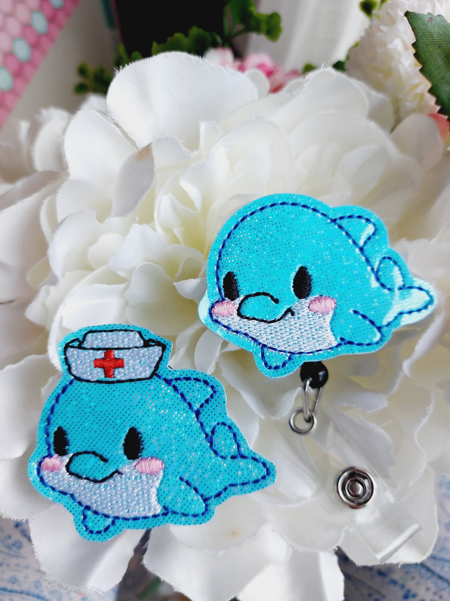 Dolphin Nurse Badge Reel