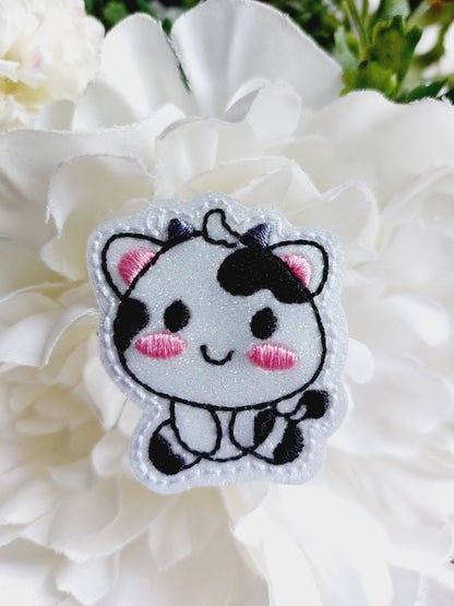 Cow Kawaii Badge Reel