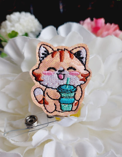 Happy Cat Badge Reel