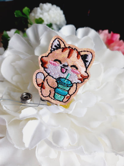 Happy Cat Badge Reel