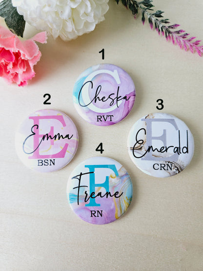 Personalized Marble Badge Reel