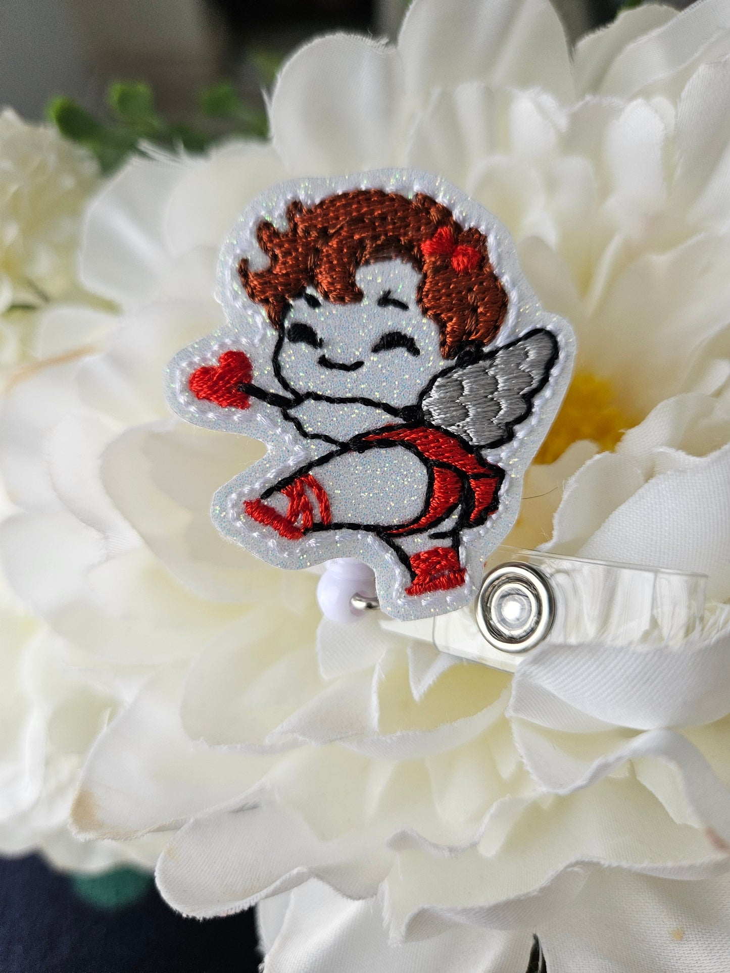 Cupid Valentines Badge Reel