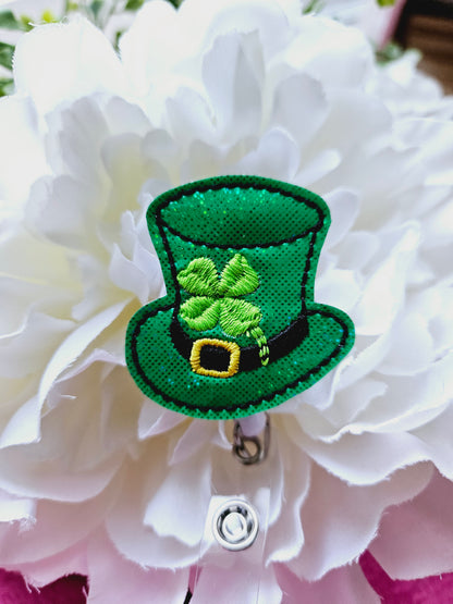 Shamrock Hat St. Patrick's D Badge Reel