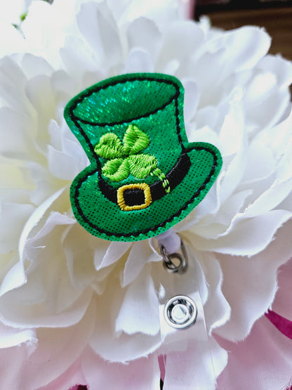 Shamrock Hat St. Patrick's D Badge Reel