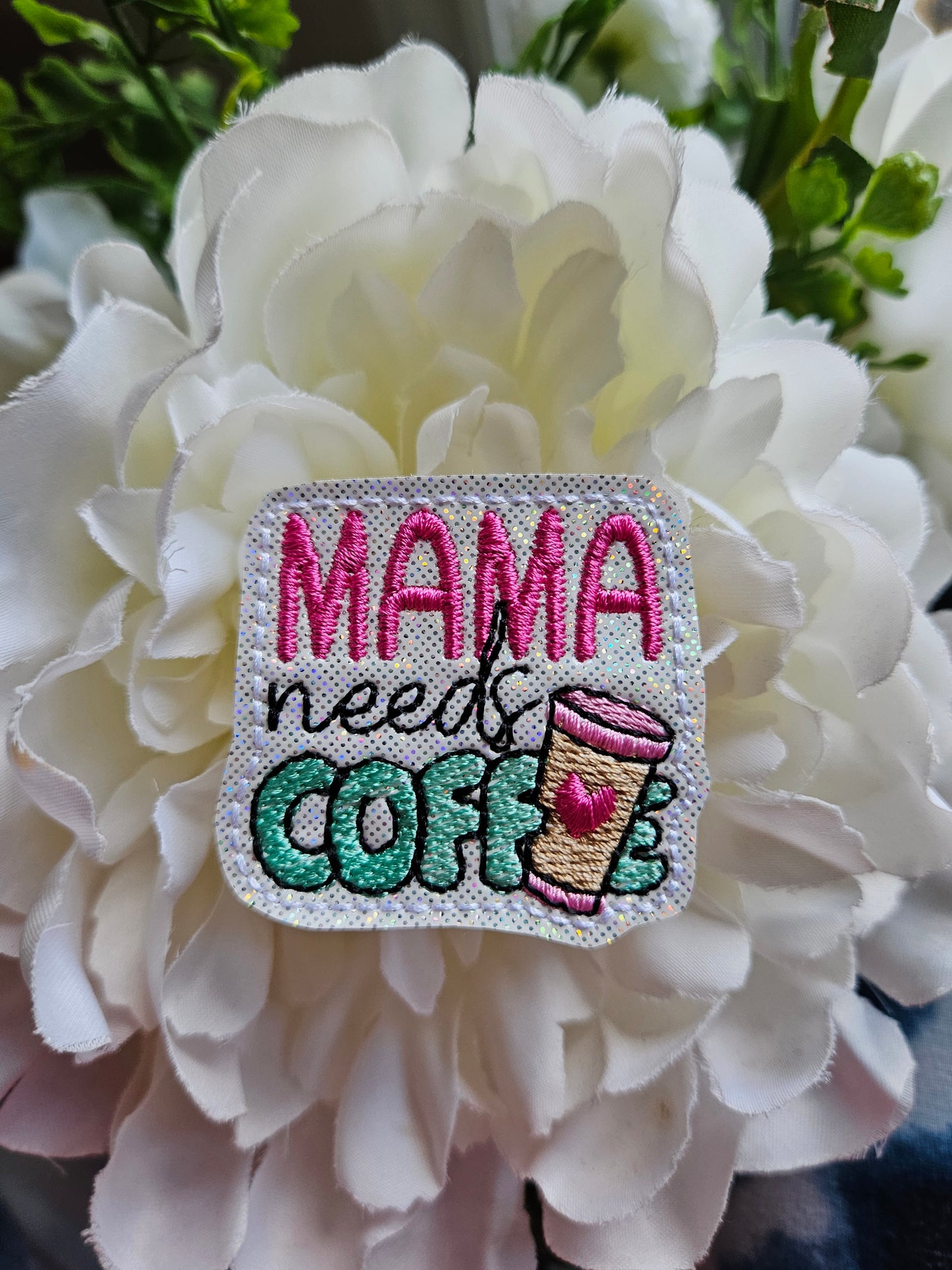 Mom Needs Coffee Badge Reel