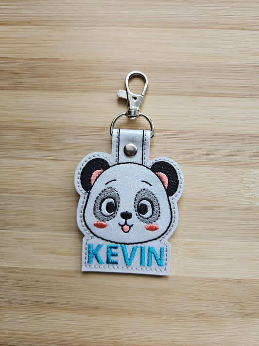 Custom Name Panda Keychain