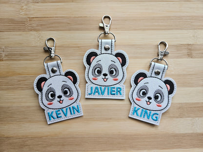 Custom Name Panda Keychain