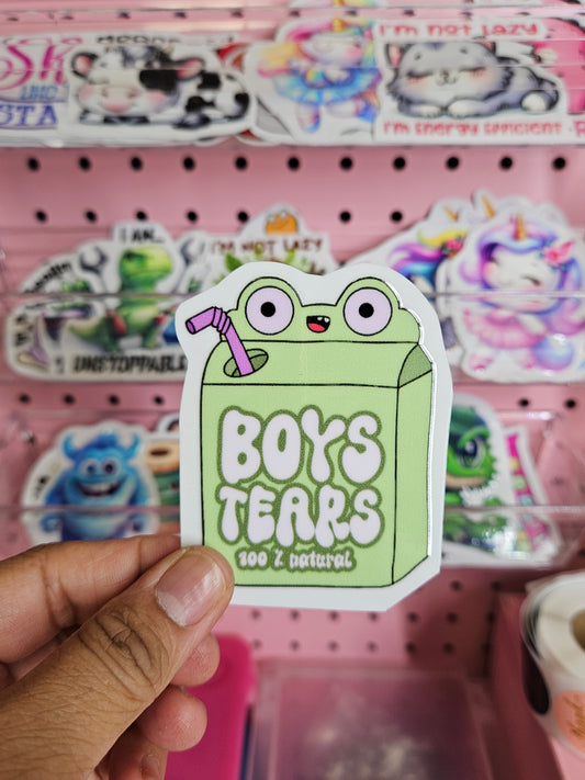 Boys Tears 100% Natural Sticker