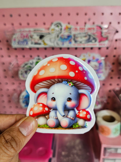 Mushroom Animal Sticker