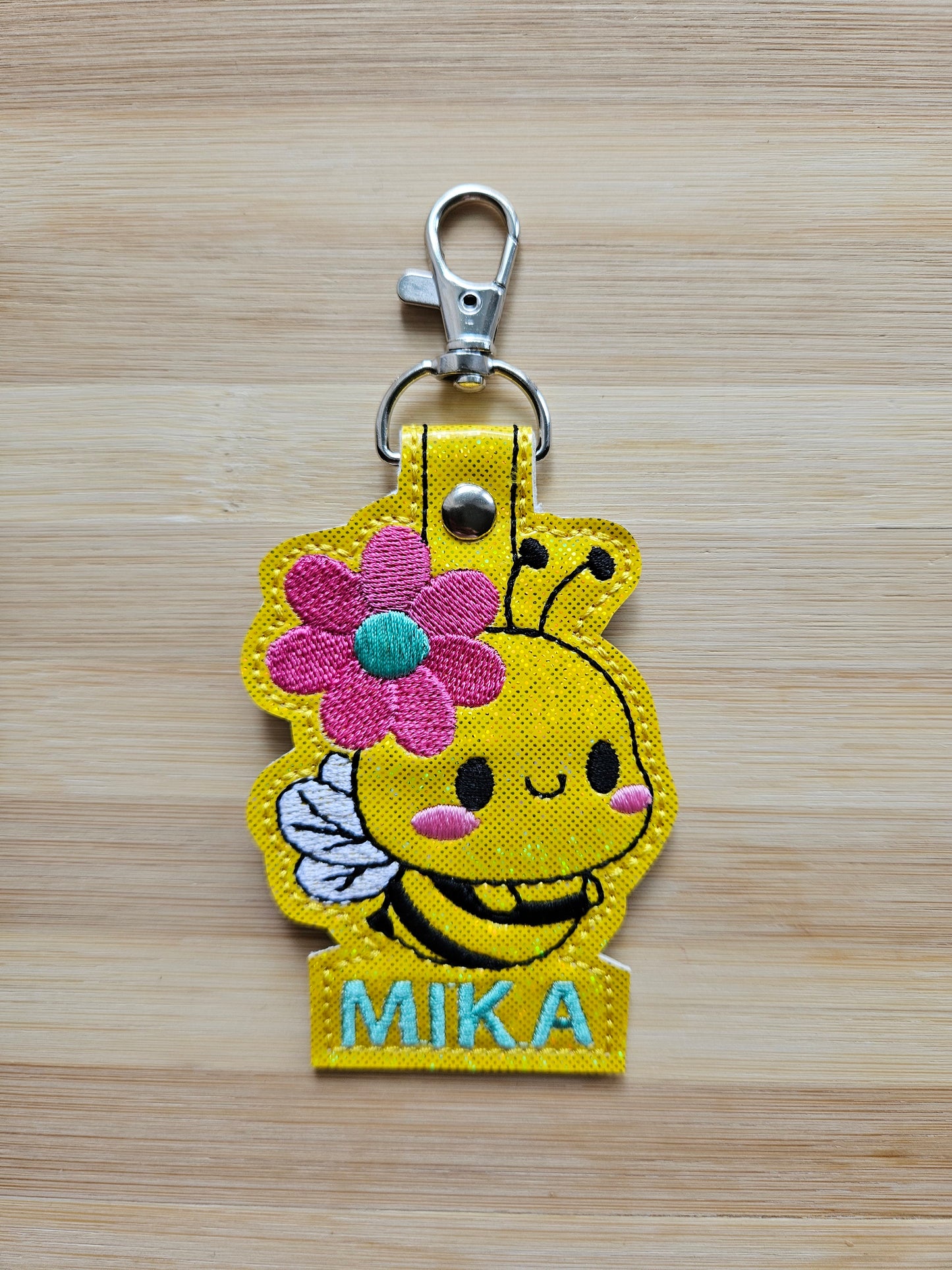 Personalized Bee Keychain