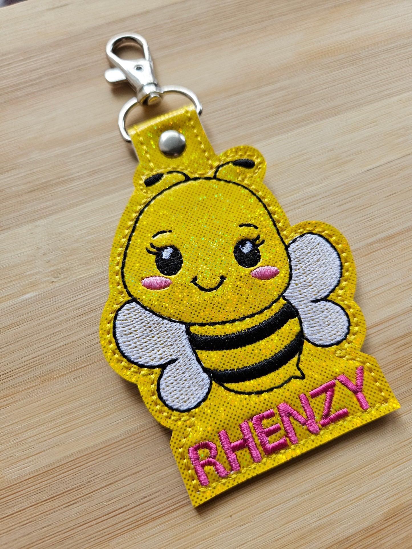 Personalized Cute Bee Keychain