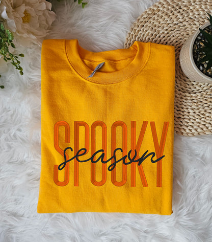 Spooky Season Embroidered Crewneck Sweatshirt