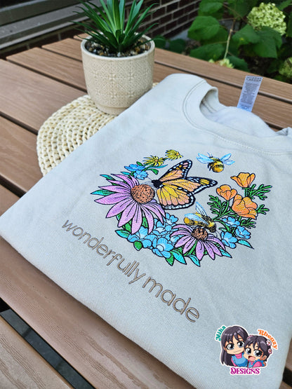 Wonderfully Made Garden Embroidered Crewneck Sweatshirt