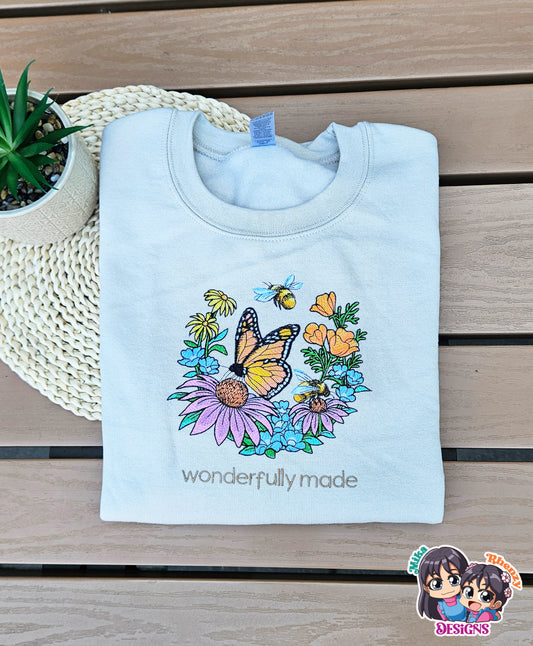 Wonderfully Made Garden Embroidered Crewneck Sweatshirt