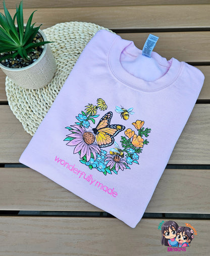 Wonderfully Made Garden Embroidered Crewneck Sweatshirt