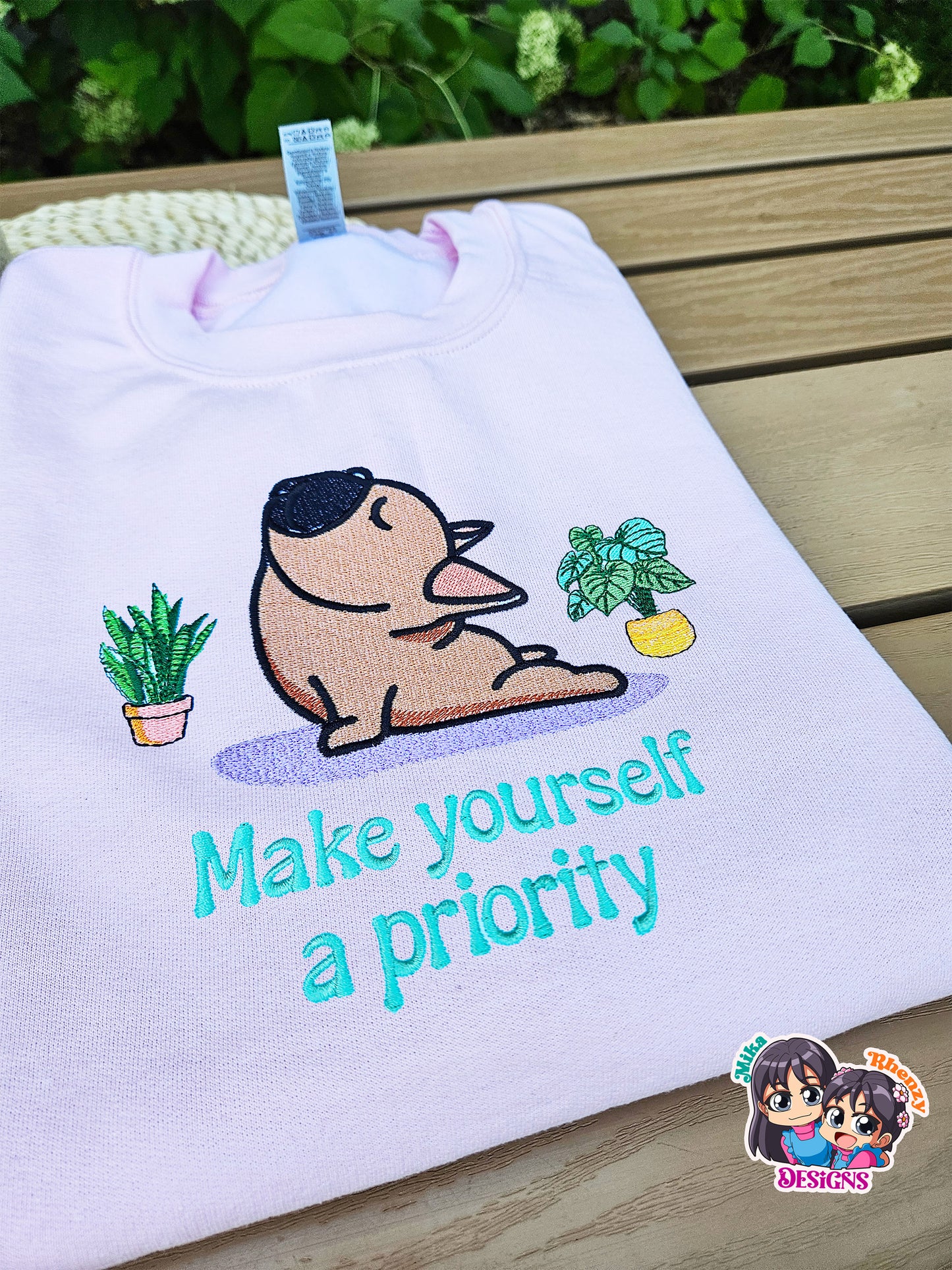 Make Yourself A Priority Embroidered Sweatshirt