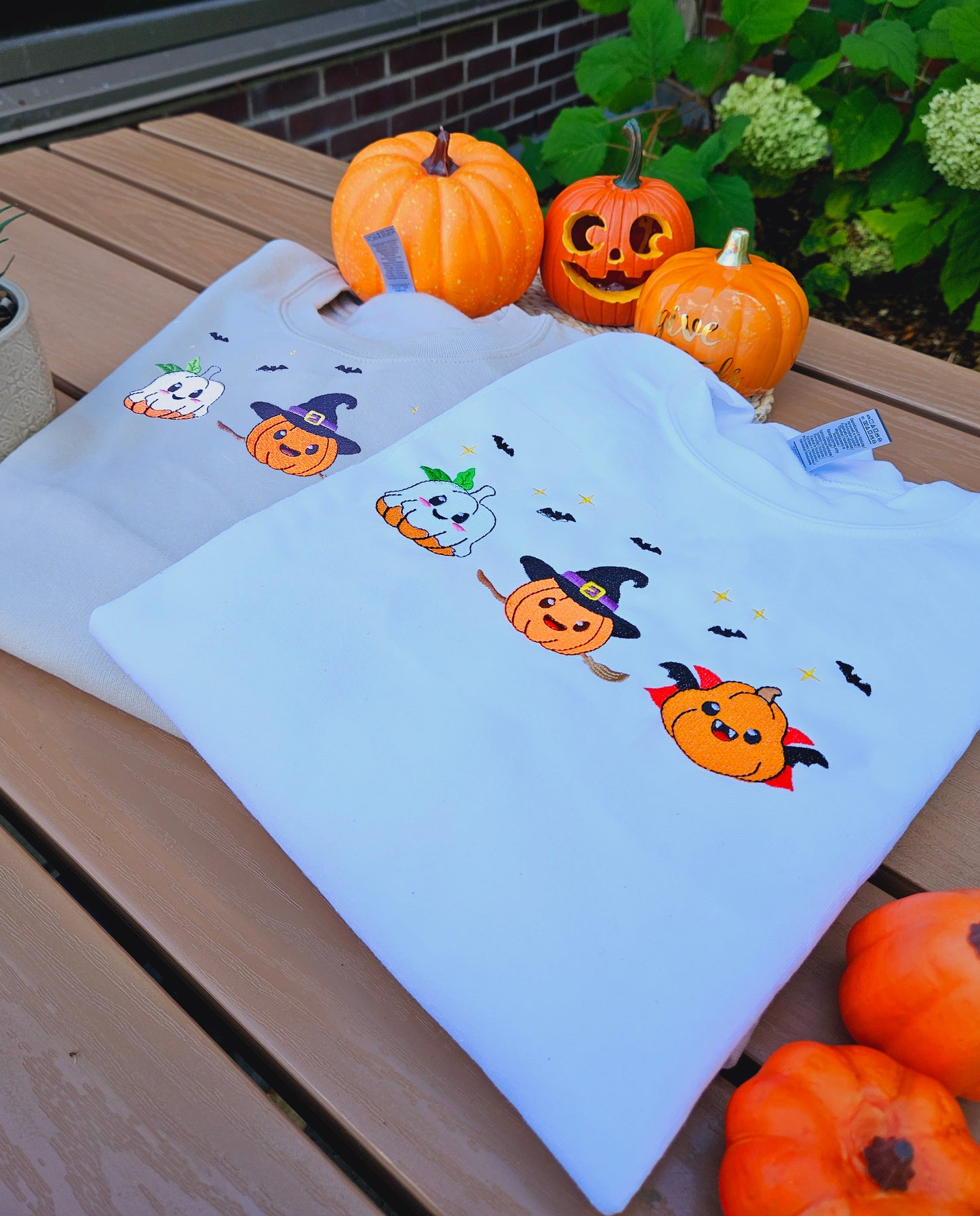 Pumpkin Halloween Embroidered Sweatshirt