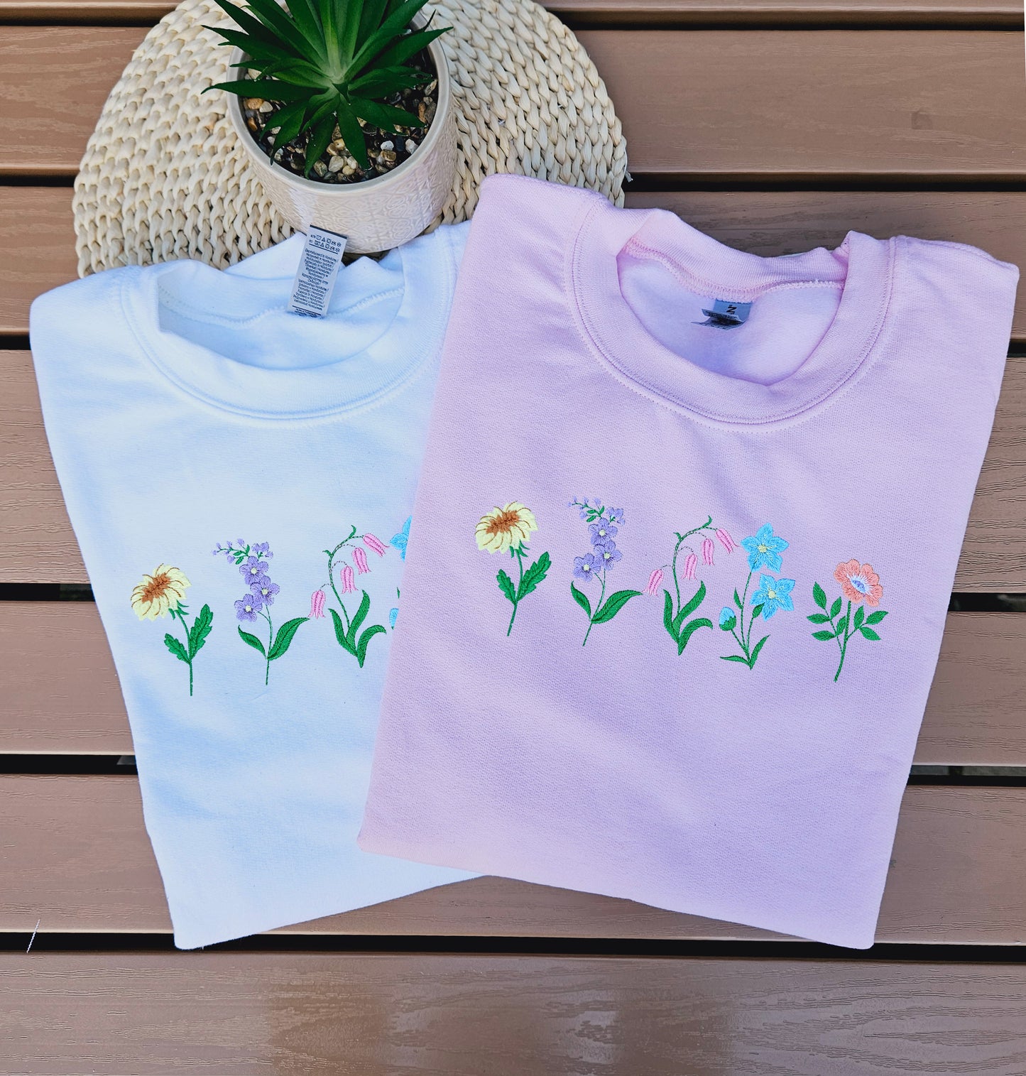 Flower Embroidered Sweatshirt