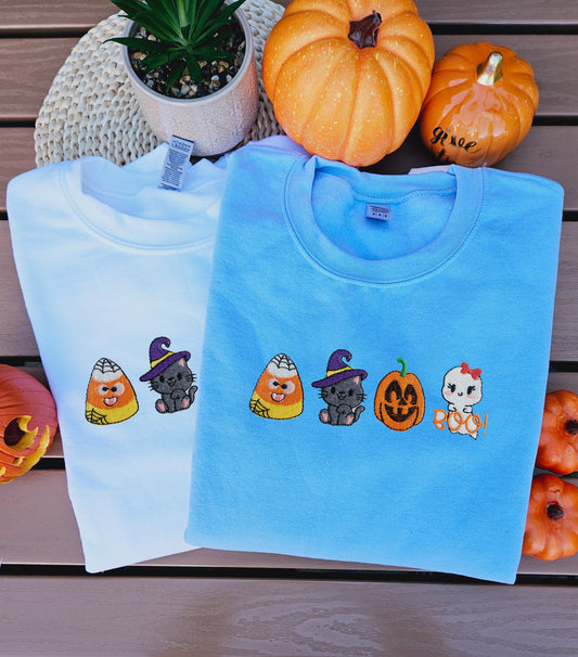 Halloween Embroidered Sweatshirt