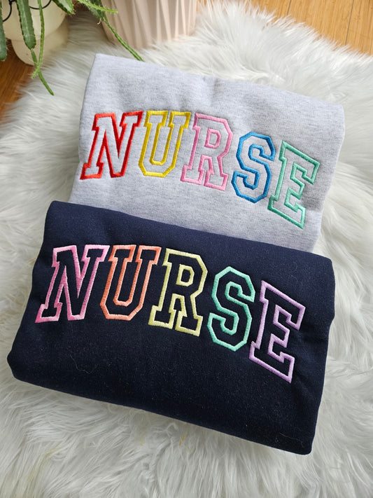 Nurse Embroidered Sweatshirt