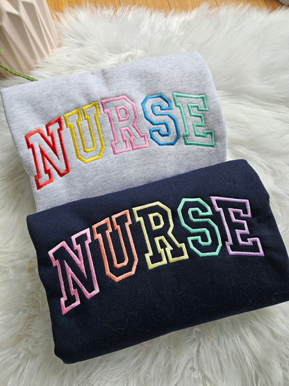 Nurse Embroidered Sweatshirt